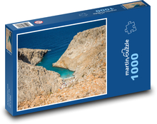 Plaża - skały, Kreta Puzzle 1000 elementów - 60x46 cm