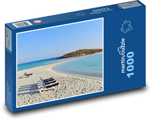 Piesočná pláž - more, lagúna Puzzle 1000 dielikov - 60 x 46 cm