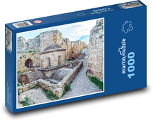 Zamek - mury, twierdza Puzzle 1000 elementów - 60x46 cm