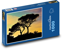 Západ slnka - stromy, konáre Puzzle 1000 dielikov - 60 x 46 cm 