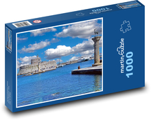 Hrad - moře, maják Puzzle 1000 dílků - 60 x 46 cm