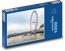 London Wheel - Fluss, England Puzzle 1000 Teile - 60 x 46 cm