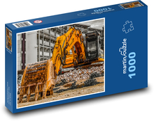 Rýpadlo - ťažký stroj, bager Puzzle 1000 dielikov - 60 x 46 cm 