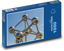 Atomium - Brusel, Belgie Puzzle 1000 dílků - 60 x 46 cm