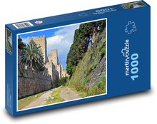Rhodos - příkop, Řecko Puzzle 1000 dílků - 60 x 46 cm