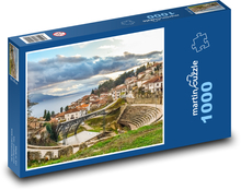 Ohrid - severná Macedónsko, architektúra Puzzle 1000 dielikov - 60 x 46 cm 