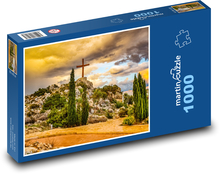 Kopec - západ slnka, mraky Puzzle 1000 dielikov - 60 x 46 cm