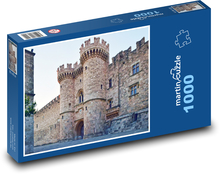 Stredoveký hrad - Rhodos, kameň Puzzle 1000 dielikov - 60 x 46 cm 