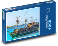 Kypr - výletní loď, dovolená Puzzle 1000 dílků - 60 x 46 cm