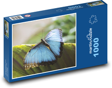 Blauer Schmetterling - Insekt, Flügel Puzzle 1000 Teile - 60 x 46 cm