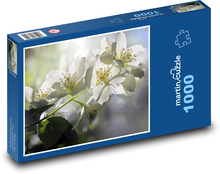Jasmin - weiße Blüten, Busch Puzzle 1000 Teile - 60 x 46 cm
