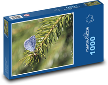 Blue holly - butterfly, spruce Puzzle 1000 pieces - 60 x 46 cm