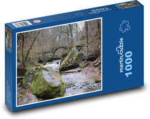 Les - rieka, most Puzzle 1000 dielikov - 60 x 46 cm 