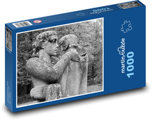 Statue - Liebe, Umarmung Puzzle 1000 Teile - 60 x 46 cm