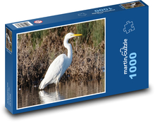 Weißer Reiher - See, Watvogel Puzzle 1000 Teile - 60 x 46 cm