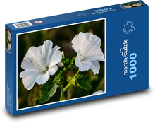 Okvětní lístky - bílé květy, rostlina Puzzle 1000 dílků - 60 x 46 cm