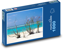 Piesočná pláž - more, voda Puzzle 1000 dielikov - 60 x 46 cm 