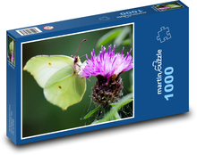 Green butterfly - flower, garden Puzzle 1000 pieces - 60 x 46 cm 