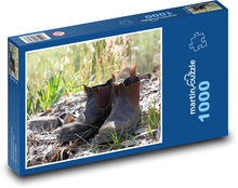 Pracovní boty - obuv, nošené Puzzle 1000 dílků - 60 x 46 cm