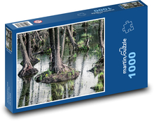 Stromy v lese - bažina, voda Puzzle 1000 dílků - 60 x 46 cm