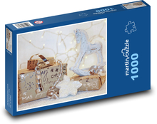 Vánoční dárky - překvapení, vánoce Puzzle 1000 dílků - 60 x 46 cm