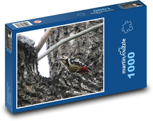 Datel - pták, zvíře Puzzle 1000 dílků - 60 x 46 cm
