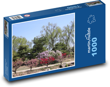 Blühender Park - Blumen, Pflanzen Puzzle 1000 Teile - 60 x 46 cm