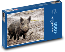 Divoké prasa - diviak, kanec Puzzle 1000 dielikov - 60 x 46 cm