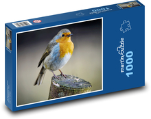 Červenka - vták, perie Puzzle 1000 dielikov - 60 x 46 cm 