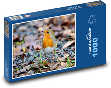 Červenka - pták, peří Puzzle 1000 dílků - 60 x 46 cm