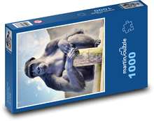 Gorila - primát, zviera Puzzle 1000 dielikov - 60 x 46 cm 