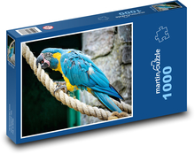 Parrot on a rope - bird, macaw Puzzle 1000 pieces - 60 x 46 cm 