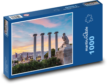 Barcelona - námestie Plaza, západ slnka Puzzle 1000 dielikov - 60 x 46 cm 