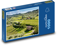 Toskánsko - Itálie, krajina Puzzle 1000 dílků - 60 x 46 cm