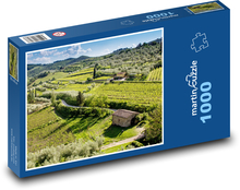 Toskánsko - Itálie, krajina Puzzle 1000 - 60x46 cm