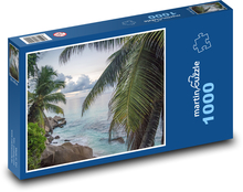 Seychely - moře, palmy Puzzle 1000 dílků - 60 x 46 cm