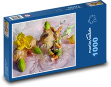 Osterhase - Narzisse, Kaninchen Puzzle 1000 Teile - 60 x 46 cm