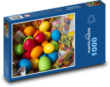 Barevná vajíčka - velikonoční, vejce Puzzle 1000 dílků - 60 x 46 cm
