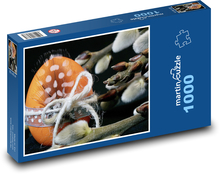 Barevné vejce - velikonoce, vajíčko Puzzle 1000 dílků - 60 x 46 cm