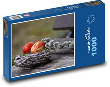 Ostereier - Nest, Dekoration Puzzle 1000 Teile - 60 x 46 cm