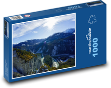 Góry - śnieg, Szwajcaria Puzzle 1000 elementów - 60x46 cm