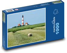 Leuchtturm - Turm, Landschaft Puzzle 1000 Teile - 60 x 46 cm