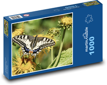 Motýľ na kvete - opeľovanie, hmyz Puzzle 1000 dielikov - 60 x 46 cm