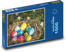 Velikonoční kraslice - vajíčka, dekorace Puzzle 1000 dílků - 60 x 46 cm