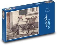 Rower - retro, dekoracja Puzzle 1000 elementów - 60x46 cm
