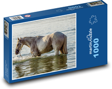 Horse in the water - bath, pond Puzzle 1000 pieces - 60 x 46 cm 