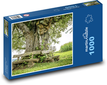 Old tree - bench, trunk Puzzle 1000 pieces - 60 x 46 cm 