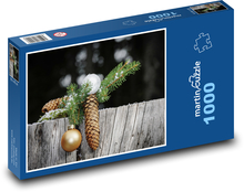 Christmas - branch, decoration Puzzle 1000 pieces - 60 x 46 cm