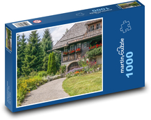 Forest house - historical, garden Puzzle 1000 pieces - 60 x 46 cm 