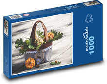 Podzimní dekorace - dýně, žaludy Puzzle 1000 dílků - 60 x 46 cm